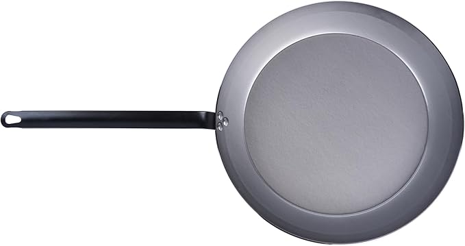 Restaurantware Met Lux 16 Inch Fry Pans, 6 No-Stick Frying Pans - Induction-Ready, Triple-Riveted, Silver Carbon Steel Cooking Skillets, Durable, For Searing, Sauteing, And Browning Food