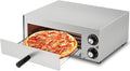 Electric Pizza Oven 13 inch Countertop Pizza Maker, Single Deck Stainless Steel, Removable Crumb Tray, Timer & Temp Control, Commercial Pizza Cooker Ideal for Home Kitchen Restaurant and Food Truck