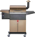 Z GRILLS 8-in-1 Outdoor BBQ Grill with PID 3.0 Controller, Wood Pellet Smoker, Auto Temperature Control, Huge Storage Cabinet Side Shelf with Tool Hooks, 572 sq in Cooking Area for Camping Party