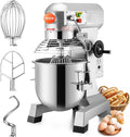 Happybuy 20Qt Commercial Food Mixer with Timing Function， Commercial Mixer 1100W Stainless Steel Bowl Heavy Duty Electric Food Mixer Commercial with 3 Speeds Adjustable, Perfect for Bakery Pizzeria