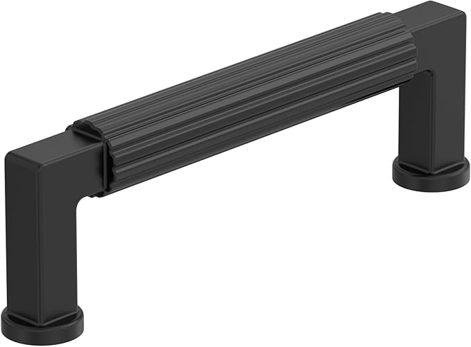 Amerock Ballard 3-3/4 inch (96mm) Center-to-Center Matte Black Cabinet Pull, BP37643MB