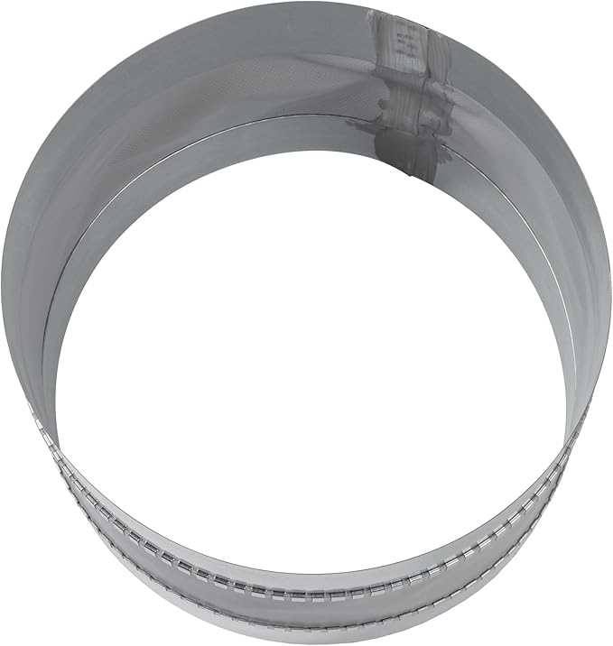 Vent Systems 10" Inch Flexible Vibration-Reducing Female Fit Duct Connector – Galvanized Steel Coupling for Joining Two Male Duct Fittings – HVAC Ventilation Inline Noise-Reducing Coupler