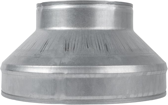 10" to 6" Inch Duct Pipe Adapter - Galvanized Steel HVAC Ducting Reducer for Ventilation - PVC Pipe, Hose Coupler - Heavy Duty Exhaust, Air Conditioner Fittings - Vent Flange Connector