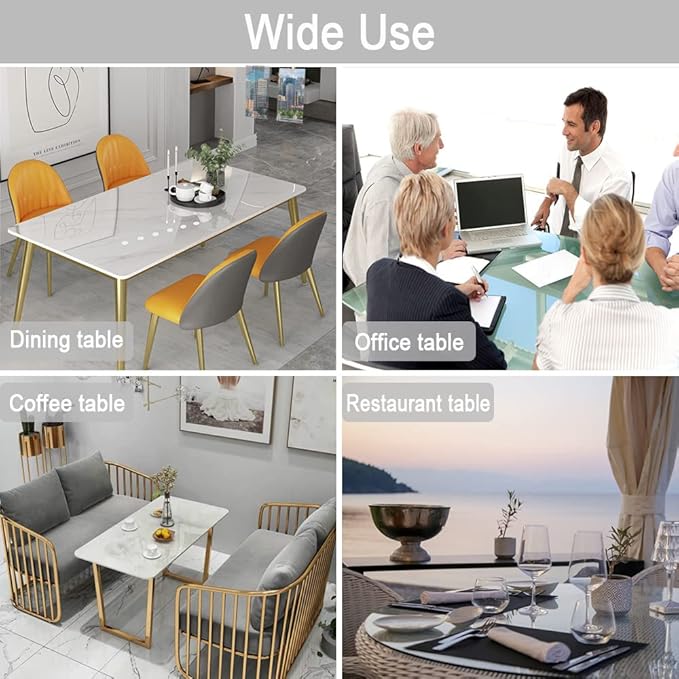 Extremely Large Size Soft Self Adhesive Glass Table Top Bumper, Transparent Anti Slide and Scratch for Heavy Glass Table, Rubber Pad to Avoid The Movement of Glass (Round, 20 PCS)
