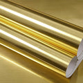 Hopepak 17.3''x197'' Gold Contact Paper Peel and Stick Metallic Self Adhesive Removable Wallpaper Waterproof Vinyl Roll for Furniture Shelf Liner Kitchen Appliances DIY Decor