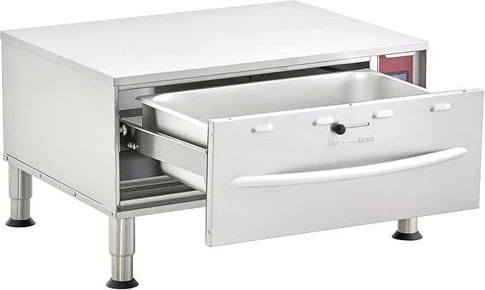 Kratos Commercial Electric Drawer Warmer, Stainless Steel Single Drawer Food Warmer for Restaurants and Hotels, 120V, 450W