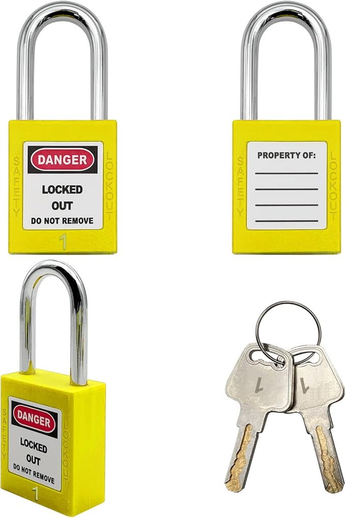 Lockout Tagout Locks, Safety Padlocks, Loto Locks Keyed Differently Lock Out Tag Out Device Plastic with Lockout TagOut Tags Kit