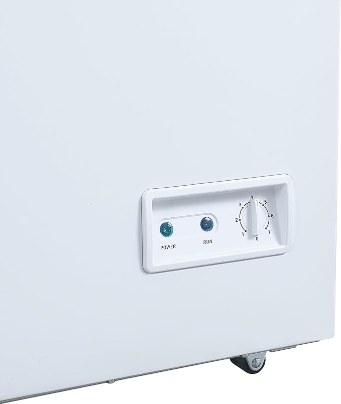 Hamilton Beach HBFRF2129 21 cu ft Double Door LID Garage-Ready Chest Freezer-White, Vinyl-Coated Baskets, Space-Saving Flat Back, Stay-Open, Front-Access Drain, for Storage, Hunting, Large Family