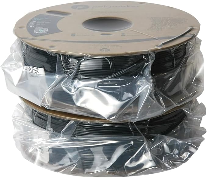 Polymaker ABS Filament 1.75mm Black*2, 2kg 3D Printing Filament, PolyLite ABS 3D Printer Filament, Heat Resistant, Strong & Durable, Dimensional Accuracy +/- 0.03mm