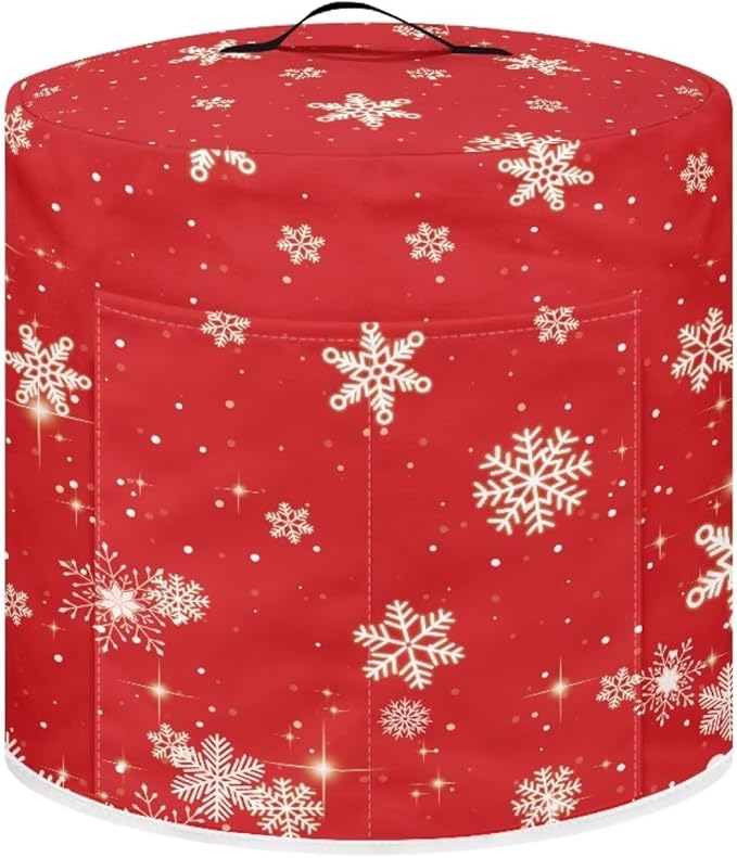 Snowflakes Dust Cover for Kitchen Instant Pot Accessories Appliance Cover Quart Pressure Cooker Air Fryer Rice Cooker Kitchen Appliance Dust Covers with Storage Pockets Size M