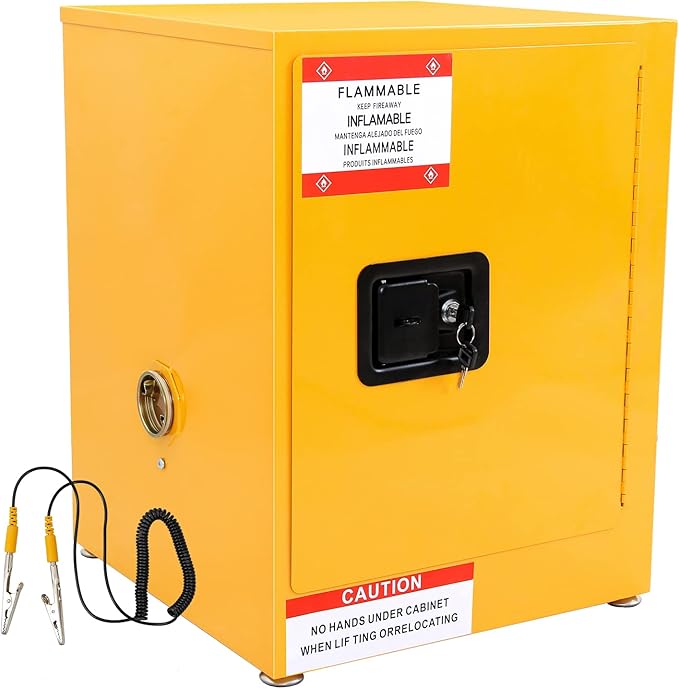 Flammable Storage Cabinet,17x17x22 Safety Cabinet,Explosion Proof Cabinet for Commercial Industrial and Home Use