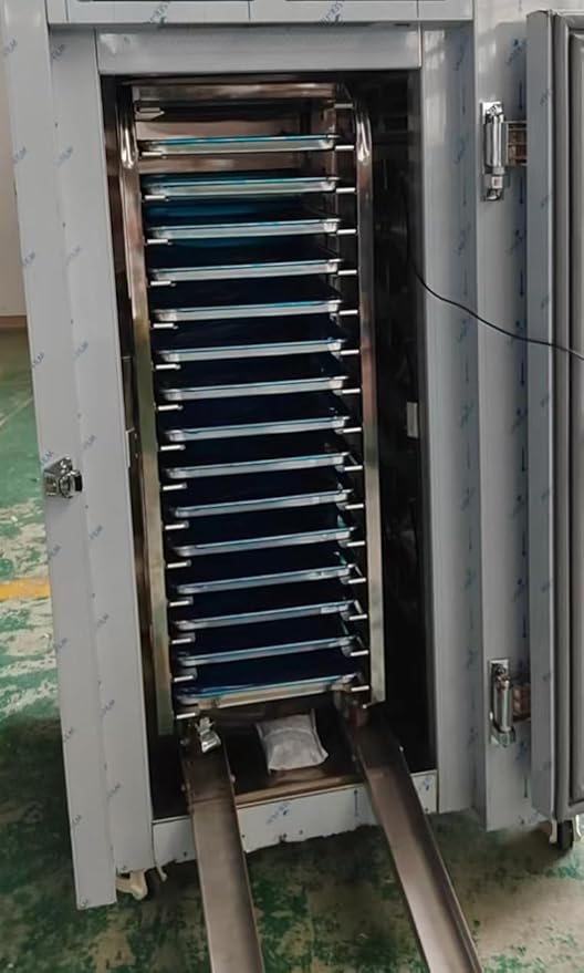 Kolice Commercial Heavy Duty 15 Trays Blast Chiller With Trolley Cart, Flash Freezer, Shock Freezing Refrigerator for Restaurant,Hotel,School,Bakery,Canteen,Cafe,Bar-Lowest temperature -40°F