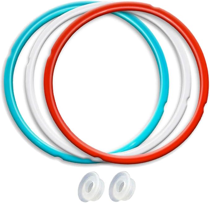 Silicone Sealing Ring 3-Pack for 8Qt Pressure Cookers - Dishwasher Safe Food-Grade Replacement Gasket Compatible with Instant Pot 8Qt Models: IP-DUO80, IP-LUX80, Ultra, Duo Plus, Viva.