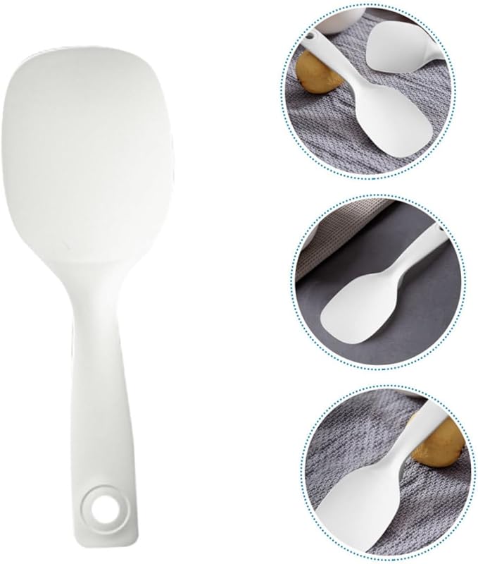 Non-Stick Rice Spoon Rice Paddle Kitchen Cooker Spatula Lightweight Food Grade Plastic Scoop 7.87 Inch