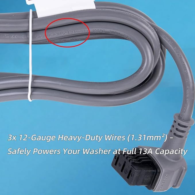 Update 13AMPS Replacement for Bosch SMZPC002UC Dishwasher Power Cord 13A （1.31mm²*3） 5.7ft