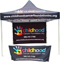Custom Canopy Pop Up Tent 10x10 with Logo, Personalized Pop Up Canopy for Tradeshow, Customized Canopy Advertising Outdoor Tent (top Canopy+one Full Wall+13kgs Frame+6 ft Table Cover)