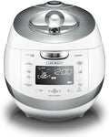 CUCKOO High Pressure Rice Cooker 6-Cup Uncooked / 12-Cup Cooked with Induction Heating Technology, Versatile Rice Maker with 16 Menu Options and Steam Plate, Voice Guide, White (CRP-BHSS0609F)