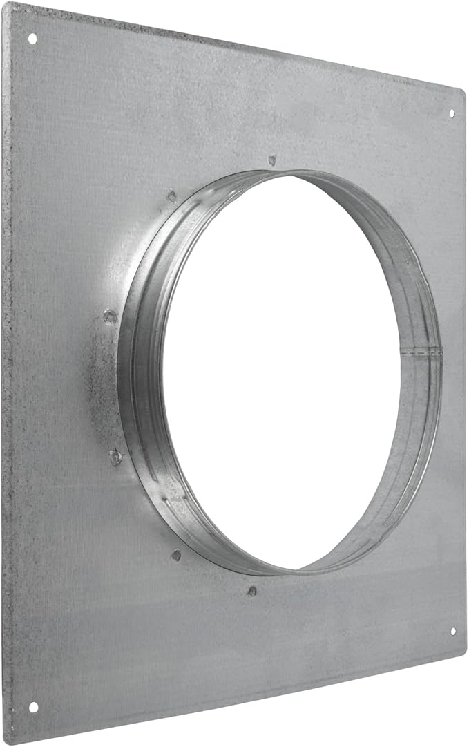Repa Market 8 Inch Round Duct Flange/Galvanized Steel Vent Connector Plate/Wall or Ceiling Mount Adapter/for Dryer Hose & HVAC – Heavy Duty Air Return, Heating Cooling Exhaust Ventilation Cover