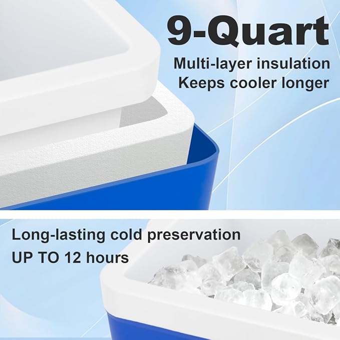 Ice Machine for Knee After Surgery for Post-Surgery Care, Cold Therapy Machine System for Knee and Joint Compression Pad, Strong Joint Compression Pad, Lightweight (6-Quart Cooler)