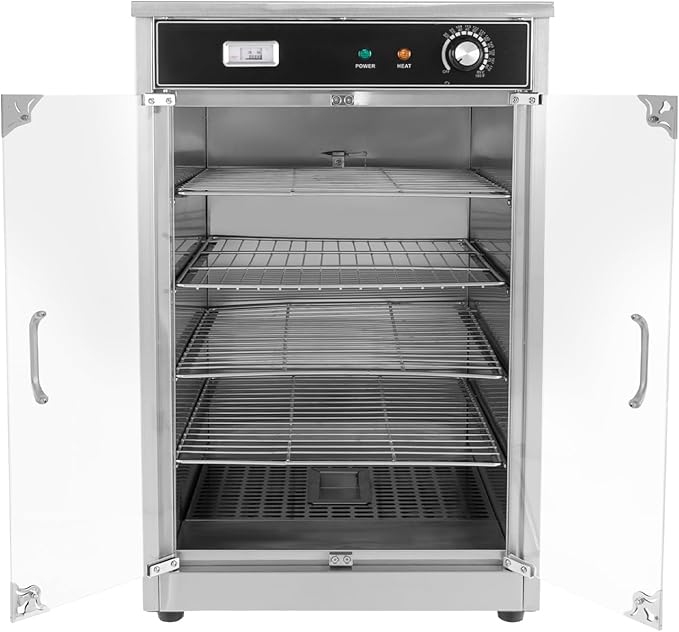 5-Tier Food Warmer, 600W Commercial Food Warmer Display Electric Heating Pizza Pastry Warmer Display Case 85-185℉ for Buffet Restaurant Countertop Catering Hot Box Warming Holding Cabinet