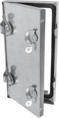 Repa Market 12 x 6 Inch Galvanized Steel Duct Access Door – Airtight Insulated Crawl Space Access Doors - Inspection HVAC Panel with Hinged 2 Clasp Lock Door – Door Access for Ventilation Cleanout