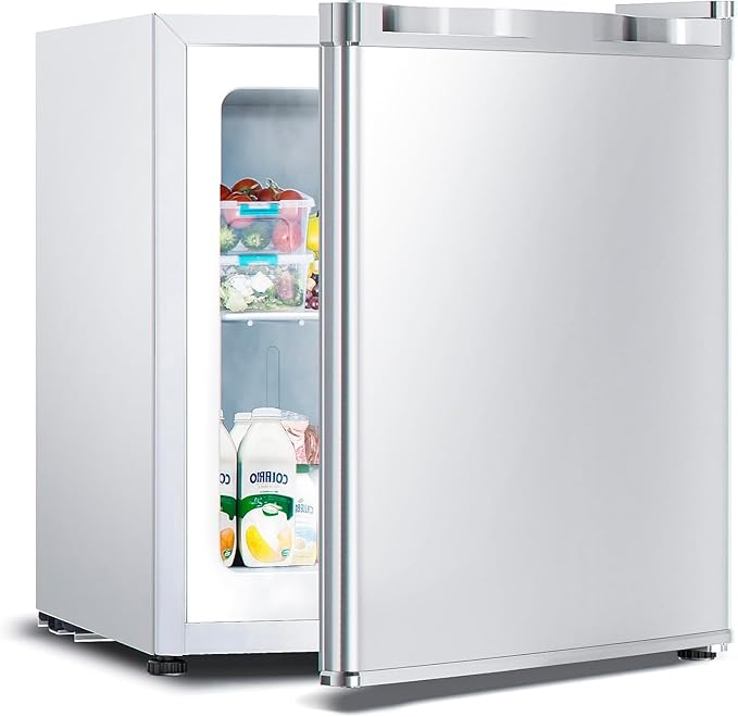 1.1 Cu.ft Small Freezer, Mini Upright Freezer with 7 Adjustable Thermostat, Removable Shelves, Reversible Single Door, for Bedroom/Home/Dorms/Apartment (White)