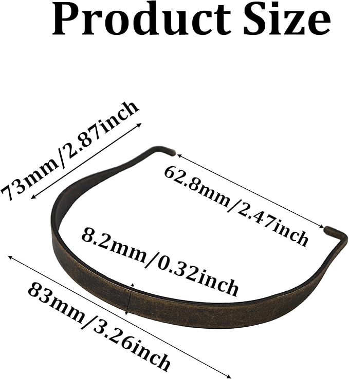 2PCS U-Shape Stainless Steel Teapot Handle, Bronze Inside Buckle Replacement Handle for Ceramic Pottery Teapot Kettle Accessories