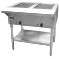 FSE ST-120/2 33' Open Well Steam Table Electric with Two Wells, Cutting Board, Stationary