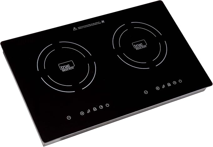 TI-2B 23 inch Built-In Dual Burner Induction Glass-Ceramic Cooktop, 1750W, UL858 Certified