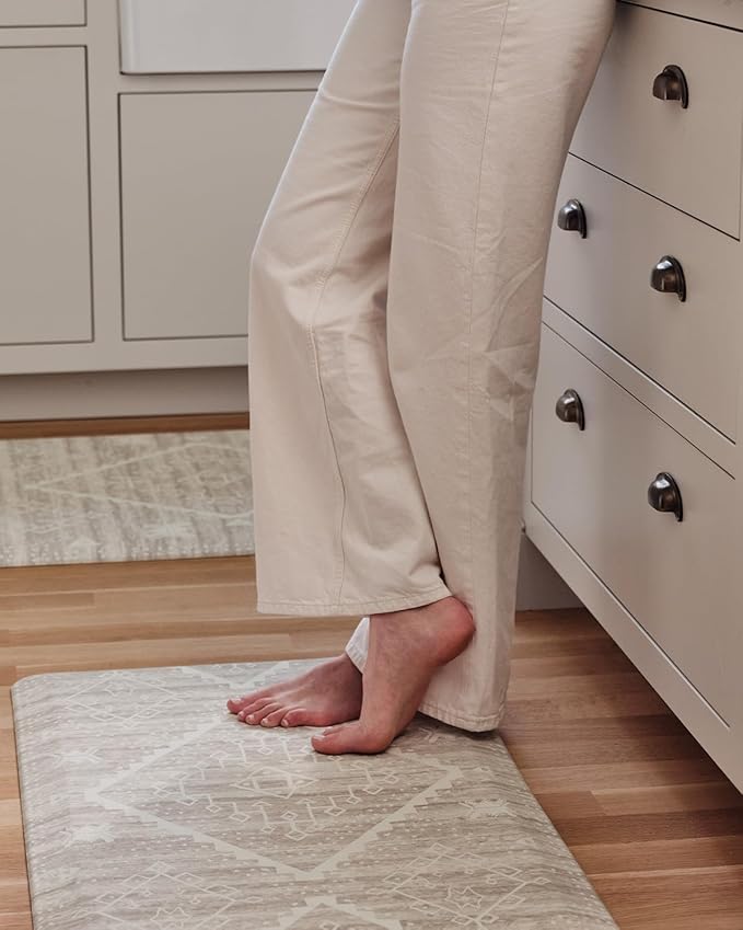 House of Noa Nama Standing Mat – Anti-Fatigue Cushioned Kitchen Mats for Floor | Ergonomic Bounce-Back Foam Kitchen Mats | Anti-Fatigue Mats for Kitchen & Standing | Ula Driftwood | 22"x36"