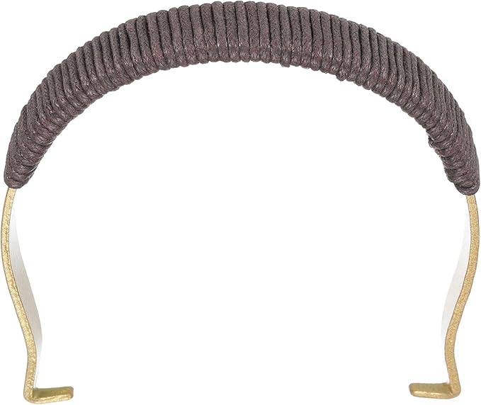 uxcell Metal Tea Pot Handle Internal Buckle Teapot Rope Wrapped U-Shape Handle Replacement for Span 4.5-5 Inch Ceramic Pottery Teapot Kettle Accessories Supplies, Gold/Brown