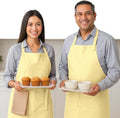 Native Fab Kitchen Apron 2 Pack - 100% Cotton Adjustable, Durable Apron with Pockets, Perfect for Cooking, Baking, Grilling