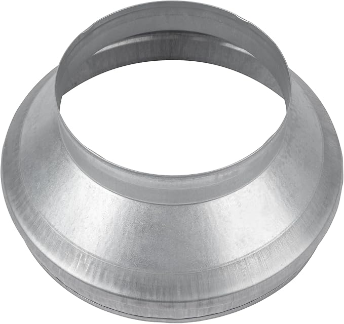 12" to 8" Inch Duct Pipe Adapter - Galvanized Steel HVAC Ducting Reducer for Ventilation - PVC Pipe, Hose Coupler - Heavy Duty Exhaust, Air Conditioner Fittings - Vent Flange Connector