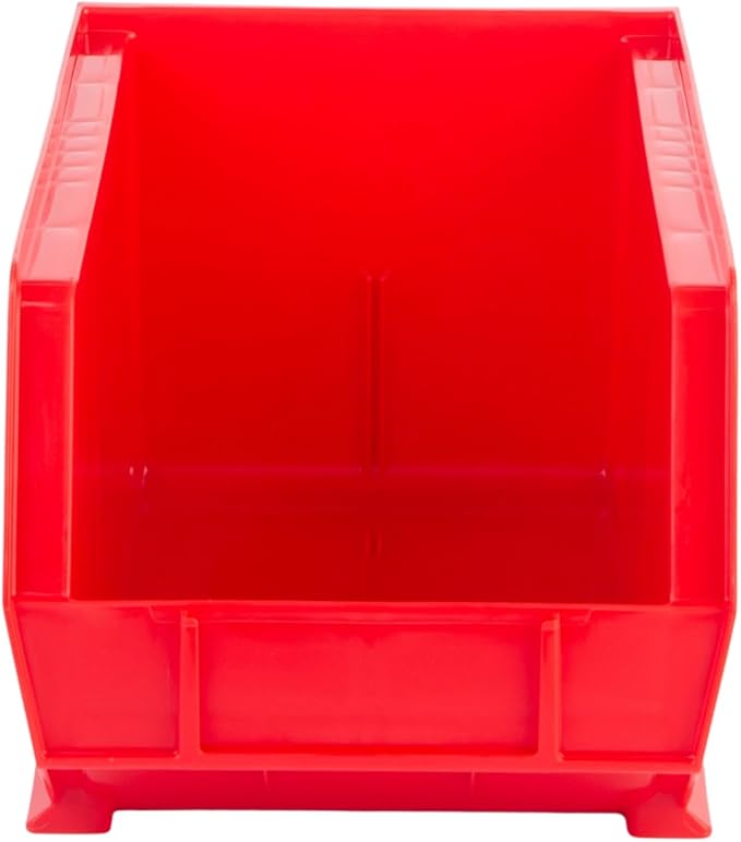 Hudson Exchange 15" x 8" x 7" Plastic Stackable Storage Bin and Hanging Container, Red