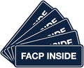 Signs ByLITA Standard FACP Inside Sign | Fire Safety Signage (Navy Blue/White) - Small 5 Pack