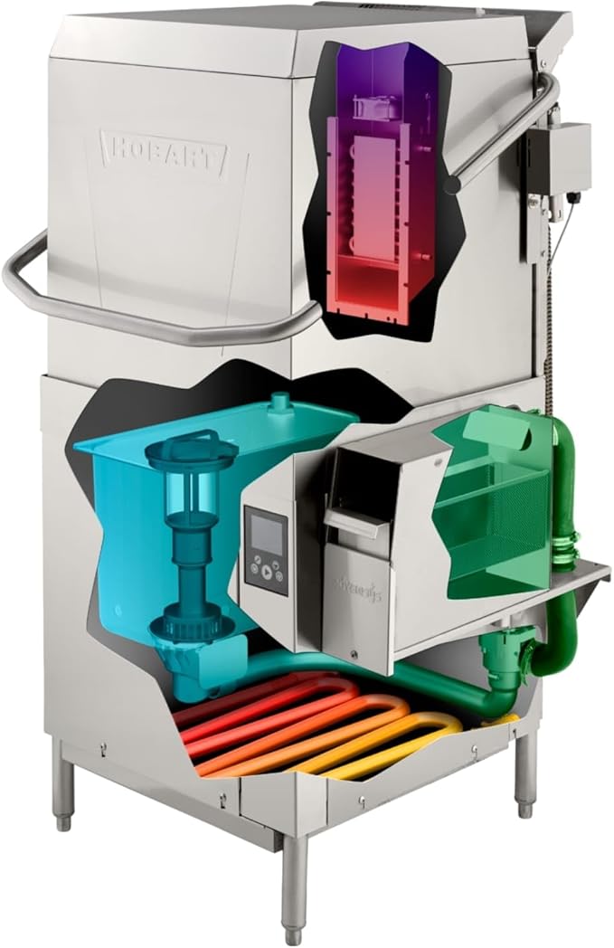 Commercial High-Temp Dishwasher, Door Type with Booster Heater, AM Series by Hobart