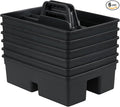 6 Packs Plastic Cleaning Supplies Storage Caddy with Handle, 3-Compartment Portable Shower Basket Tote