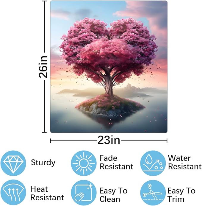 Valentine Day Tree Dishwasher Magnet Cover Magnetic Dishwasher Decorative Cover Front Dishwasher Door Covers Reuseable Dishwasher Covers Decal for Kitchen Home Decorative
