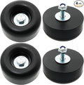 4 Pack 2.5"Round Rubber Trailer Bumpers Compatible with trailer door bumper, Air Compressors, Pumps,Generators, Pressure Washers, With Screw Kits