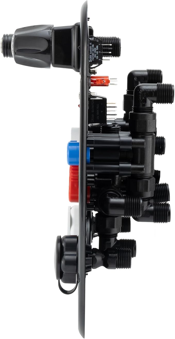 RecPro RV Water Management Panel | Nautilus P4 | 8-Function City-Water Fill | Made in America (Black, Include Install Kit)
