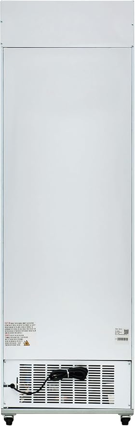 Kratos One Door Commercial Display Refrigerator with LED Interior Lighting, 13 Cubic Ft. Four Shelf Mobile White Display Refrigerator for Markets and Convenience Stores, 115V (32M-12A)