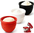 Silicone Bowl Liners for 5 Qt KitchenAid Stand Mixer – 3 Thickened Food-Grade Liners with Lids, Stand Mixer Accessories, Ideal for Multiple Dough Batches, Daily Mixing & Easy Cleanup & Easy to store
