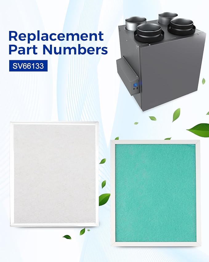 2PCS SV66133 MERV-8 HEPA Filter Fit for Broan Nutone Ventilation Equipment, Fit for Broan AI series B130H65RT B130H65RS B110H65RT B110H65RST B130E65RS B160H65RT