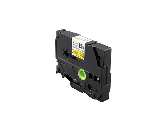 Brother HSe611E 5.28mm (0.2in) Black on Yellow 3:1 Heat Shrink Tube