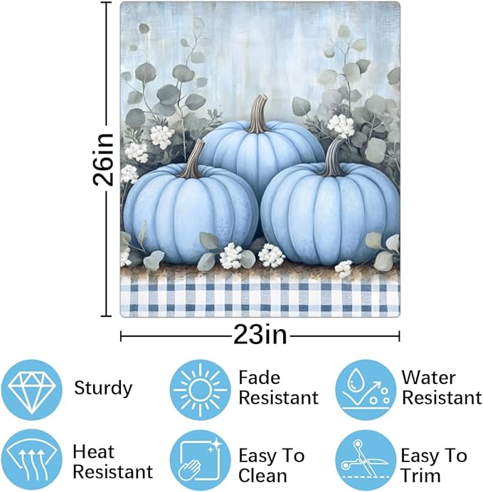 Autumn Pumpkin Plaid Dishwasher Magnet Cover for The Front Dishwasher Door Cover Panel Decals Magnetic Refrigerator Cover for Kitchen Farmhouse Home Decor 23 X 26 in