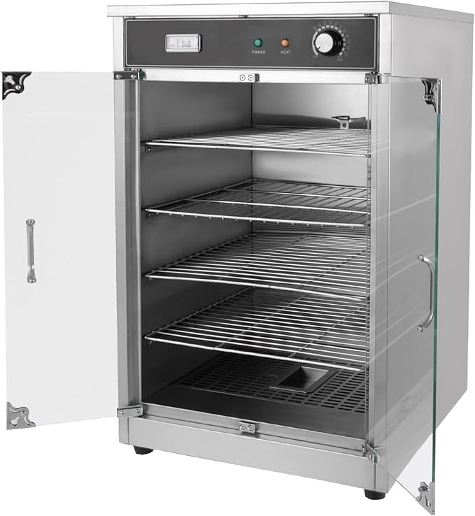 5-Tier Food Warmer, 600W Commercial Food Warmer Display Electric Heating Pizza Pastry Warmer Display Case 85-185℉ for Buffet Restaurant Countertop Catering Hot Box Warming Holding Cabinet