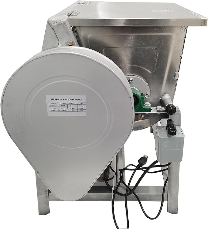 INTBUYING Electric Dough Mixer Commercial 30QT Stand Mixer Flour Pizza Mixing Machine Stainless Steel Dough Blender Kneading Machine Twisted Dragon-shaped Blade 15.5x12x14in Bowl