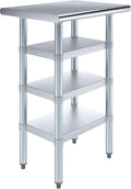 18 in. x 24 in. Stainless Steel Work Table with Three Bottom Shelves | NSF Kitchen Prep Table | Utitly Metal Table
