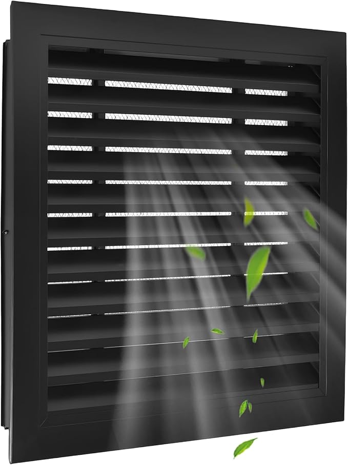 20"x20" Gable Vent - Premium Aluminum，Filter Screen for Removable, Ideal for Gables, Sheds, and Attics - Vent Opening 18"x18" - Boost Ventilation and Guard Against Moisture
