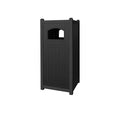 GT2116BLK Recycled Plastic Side Load Trash Container with Lid, 16 Gallon, 16"x16"x36", Black